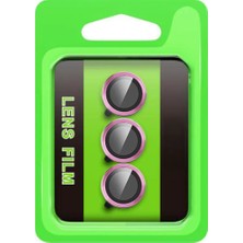 Ronanna Newface Samsung Galaxy S25 Fe Raze Metal Kamera Lens - Pembe