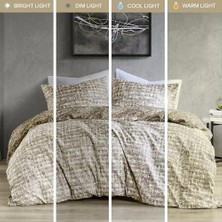 Esmo Home Spaces Yorgan Seti - 3 Parça Çift Taraflı, Boz Kahverengi, Tam/kraliçe