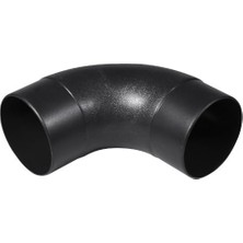 Esmo Home 70105 Açılı Toz Hortumu Bağlantısı, 10,2 Cm, 90 Derece Açı, Siyah