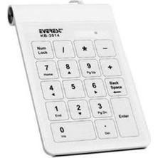 Esmo Home KB-2014 Beyaz USB Dokunmatik Numerik Standart Klavye