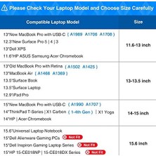 Esmo Home Tomtoc 360° Laptop Çantası,  Air ve  Pro ile Uyumlu, Farklı Boyutlardaki Dizüstü Bilgisayarlar Için, Suya Dayanıklı, Günlük Kullanıma Uygun Notebook Çantası