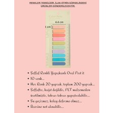 Esmo Home Şeffaf Renkli Yapışkanlı Not Kağıdı Oval Etiket (Yıldız Denizi)