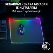 Esmo Home Firefly V2 Pro - Rgb Arkadan Aydınlatmalı Oyun Mouse Matı - Entegre USB Bağlantı Noktası (15 Bölge LED Aydınlatma, Optimum Izleme Için Mikro Kazınmış Dokulu Yüzey) Siyah