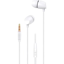 esmo home k109 3,5 mm çivi jack kablolu mikrofonlu müzik dinleyebileceğiniz ve görüşme yapabileceğiniz kampanya özel  performansta bir numara telefon kulaklığı (beyaz)