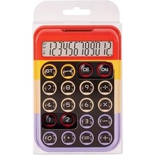 Esmo Home Twotech Renkli ve Işık Enerjili Hesap Makinesi - BL2122 (Kırmızı)