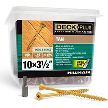 Esmo Home Plus Screws, Self-Drilling, Tan Ceramic, 3.5-In. x #10, 5-Lbs. -48422