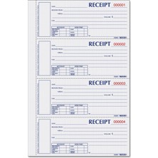 Esmo Home Numbered Money Receipt Kitap, 6 – 7/8 x 2 3/4, Three-Parça, 200 FORMS