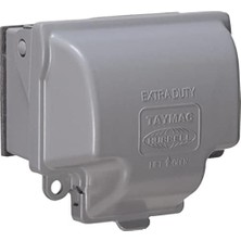 Esmo Home MX3300 Bir Takım Yatay Kullanım Metal Hava Koşullarına Dayanıklı Priz Kapağı, Gri Kaplama