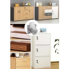 Esmo Home Profesyonel Kare Çekmece Kilidi, Nikel, Krom, 22 Mm, 4x4 Cm, 2 Anahtarlı, Yüksek Kaliteli, Güvenli Kilit, Dayanıklı, Ofis, Evrak Dolabı Uyumlu, Kolay Montaj, Mobilya Çekmece Kilidi