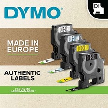 Esmo Home Dymo D1 Yedek Şerit, 12 mm x 7 Mt, Beyaz/siyah (45013)