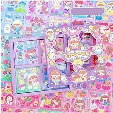 Esmo Home Guguk Momojan Dressing Temalı 100 Yaprak 4 Bölmeli Seti • Çıkartma • Bullet Journal