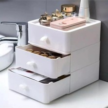 Esmo Home 3 Katlı Beyaz Makyaj Takı Organizeri MIT1064