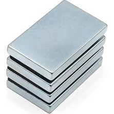 Yenibağ Güçlü Neodyum Dikdörtgen Mıknatıs 40X25X5 mm – 4 Adet Set, N35 Manyetik Bloklar – Endüstriyel, Sanayi ve Hobi Kullanımı - Magneteksan