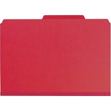 Esmo Home Bağlantı Elemanları ile Basın Tahtası Sınıflandırma Dosya Klasörü, 3 Bölücü, 7,62 cm Genişletme, Yasal Boyut, Parlak Kırmızı, Kutu Başına 10 (19095)