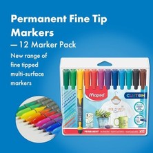 Esmo Home 512511 Permanent Marker, Ince Uclu, Askili Paket 12'li