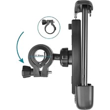Esmo Home HT-T45 Motosiklet ve Bisiklet Gidonu Için 360 Dönebilen Telefon Tutucu 4.5" - 6.5"