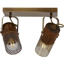 Esmo Home AR-60265-2EY Eskitme Kaplama Modern Avize E27 Metal Ahşap 32X25CM