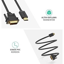 Esmo Home HDMI DVI 1080P Çift Yönlü Görüntü Aktarma Kablosu, 1.5 Metre