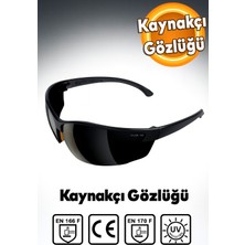 Özbience Uv Koruyucu Silikonlu Kaynakçı Gözlüğü Siyah S1100