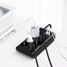 Esmo Home 2500W Termal Koruma Çoklu Priz, 6 Ac + 2 Usb-A + 1 Usb-C PD20W, Akıllı Akım Dengeleme, Çocuk Güvenlik Kapaklı, Dayanıklı Gövde, 2 Metre Kablo
