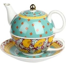 Esmo Home Art Eliana Porselen Tek Kişilik Demlik & Fincan Seti