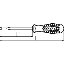 Esmo Home 4773190100 1000V Süngüsü Izoleli Lokma Uçlu Tornavida 10 mm