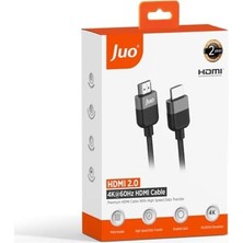 Esmo Home 4K 60Hz 18GBPS Hdr Arc Hdcp Destekli HDMI 2.0 Örgülü Kablo 2 Metre