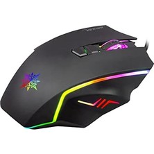 Esmo Home IMG-344T Rgb 6 LED 7200DPI 8d Macro Keys Professional Gamıng Mouse,profesyonel Oyuncu Mouse, Programlanabilir 8 Tuş, 10 Farklı Rgb Modu,hızlı Profil Oluşturma, Performans ve Hız
