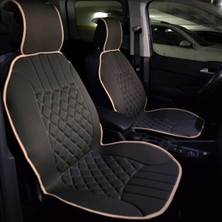 Yenibağ Austral 2022+ ile Uyumlu Oto Koltuk Minderi Ön 2'li Set Elegance Koyu Bej