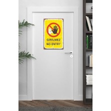 Esmo Home Girilmez No Entry Retro Ahşap Mdf Tablo