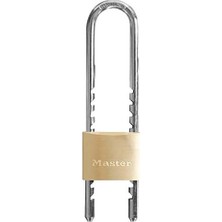 Esmo Home 1950EURD Katı Pirinç Anahtar Asma Kilit, 7 Ila 15,5 cm Arasında Ayarlanabilir Kelepçeli, Altın, 15,5 x 5 x 1,4 cm