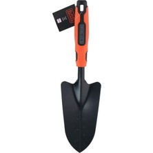 Esmo Home Black+Decker Bahçe Küreği, Boyut Göstergeli, 35 Cm, Polipropilen, Siyah/turuncu