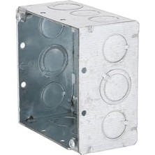 Esmo Home Hubbell-Raco 232 Kare Kutu, 6,32 cm Derinlik, 1,27 cm - 3,96 cm -Out, 10,16 cm (25'li Paket)