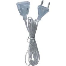 Esmo Home Şeffaf LED Işık Adaptör Kablo Fiş – 220V Priz Uyumlu Dekoratif Aydınlatmalar Için (5 Metre)