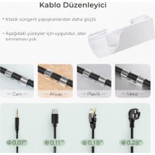 Esmo Home 20 Adet Yapışkanlı Kablo Düzenleyici Sabitleyici Klips – Usb, Hdmı, Ethernet & Şarj Kabloları Için Pratik Kablo Yönetimi – Ev, Ofis, Tv Arkası & Masa Üstü Için