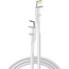 Esmo Home K608 Type-C To Iph Lightning 30W 2mt Şarj Kablosu Beyaz