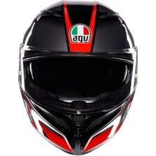 Esmo Home Agv K3 Motosiklet Kaskı Kapalı Kask Striga Grey Red Xs