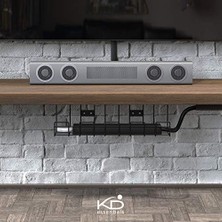 Esmo Home Kd Essentials – 2× Metal Kablo Sepeti-M Boyutu, 2'li Paket – Kablo Tutucu ve Kanalı (Masa Altı/duvar Montajı, Vidalanabilir, Şarj Cihazı, Güç Kaynağı, Priz Şeritlerini Saklar, Siyah)