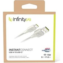 Esmo Home By - Instantconnect Kablo Usb-A Usb-C,beyaz,1.5m