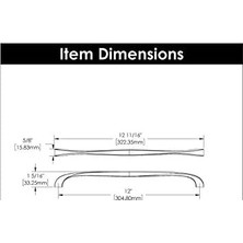 Esmo Home Donanım H076021-SN Twist Pull, 30,5 cm C/saten Nikel Kaplama Twist Pull, 30,5 cm C/finish