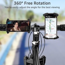 Esmo Home NR51 Motosiklet Bisiklet Telefon Tutucu Tek El Kullanım Otomatik Kilitleme