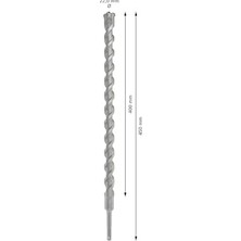 Esmo Home 1x Pro Sds Plus-5x Kırıcı Delici Delme Ucu (Donatılı,, Ø 22,00 Mm, Professional Aksesuar Kırıcı Delici)