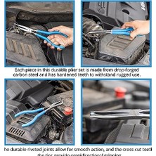 Esmo Home Neiko 02105 27,9 cm Uzun Bir Burun Pense Kit ile Yumuşak Sap, 4 Adet