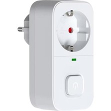 Esmo Home Ftr-16 Akıllı Priz, 3680W, 250V/16A, Aşırı Akım Koruması, On/off Düğmeli, Beyaz, Duvar Tipi