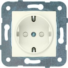 Esmo Home Krem Top Priz Çocuk Korumalı