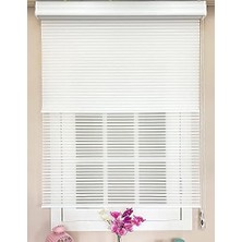 Esmo Home Atölye Perde Düz Beyaz Kalın Çizgili