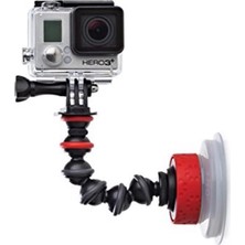 Yenibağ JB01329-BWW Vantuz ve Gorillapod Kol (Gopro/aksiyon Video Kameraları Için, Aksiyon Kamerası Için Vantuz Tutucu, Kolay Kurulum Için Hızlı Twist-Lock Siyah