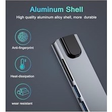 Esmo Home 10-In-1 USB C Çoklayıcı, Hdmı, Ethernet, Sd/tf Kart, USB 3.0/2.0 Bağlantı Noktaları, 100W Pd Şarj, Gümüş