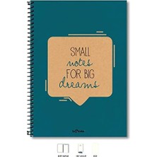 Esmo Home Lé 2015075/3 Eco Sert Kapaklı, Spiralli, Sarı Kağıtlı, 200 Sayfa, Mavi