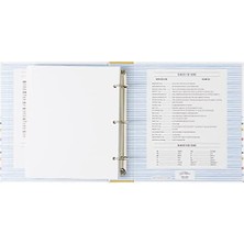 Esmo Home C.r. Gibson Bloom Cep Sayfası Kitap Klasörü, Tarif Dizin Kartları, 21,5 cm G x 23,7 cm U, Çok Renkli